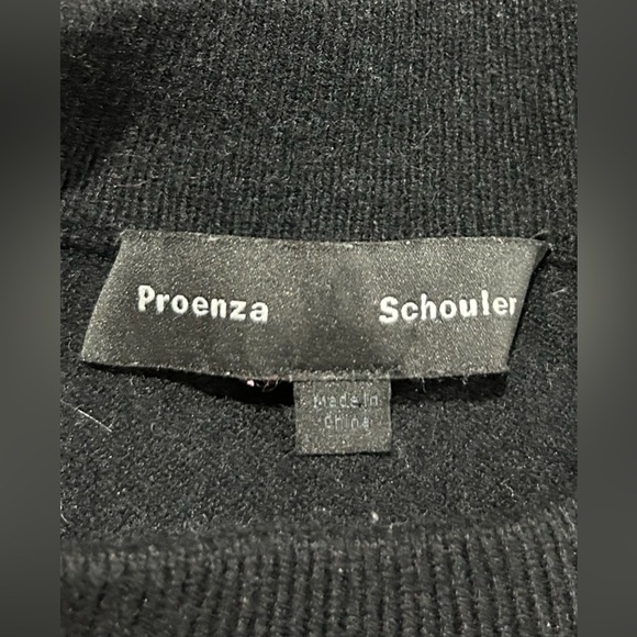 Proenza Schouler Cashmere Shoulder Zip Layered Sweater Black S - Picture 4 of 5